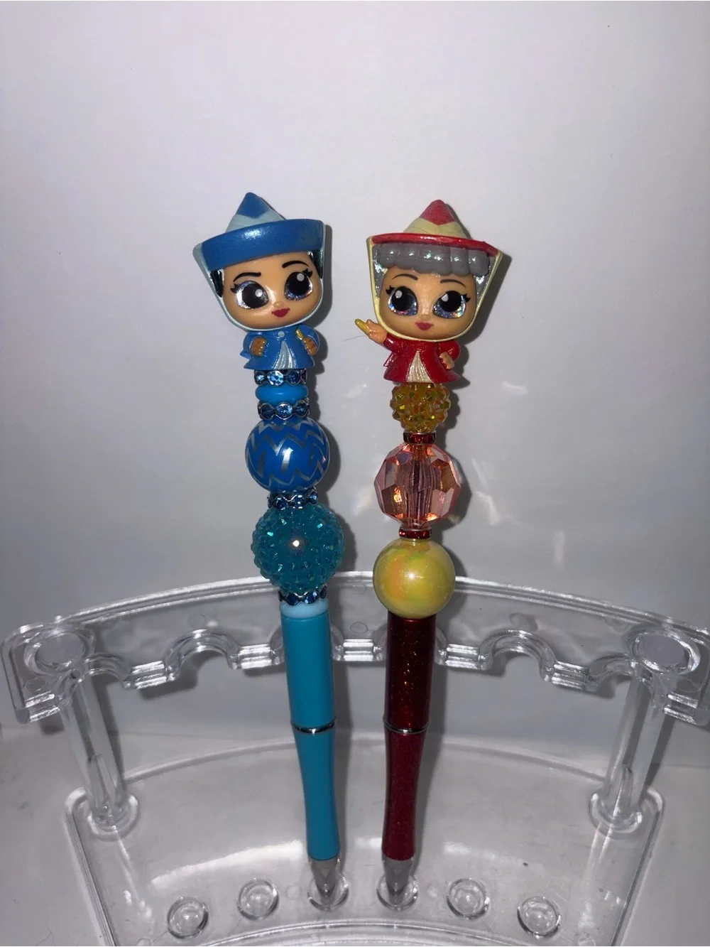 Sleeping beauty characters beaded pens